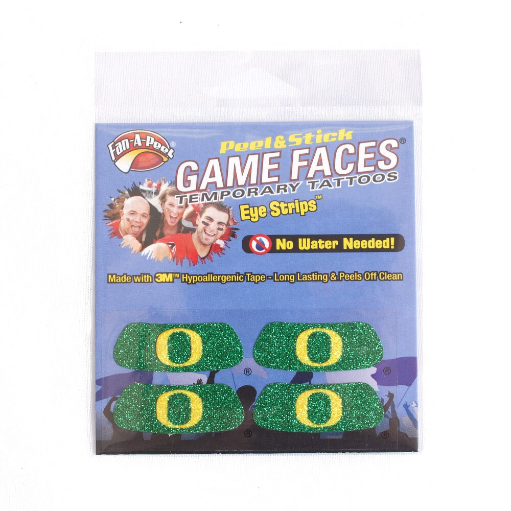 Classic Oregon O, Green, Tattoos, Home & Auto, Innovative Adhesives, Glitter, Eye stripe, 814444